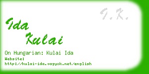 ida kulai business card